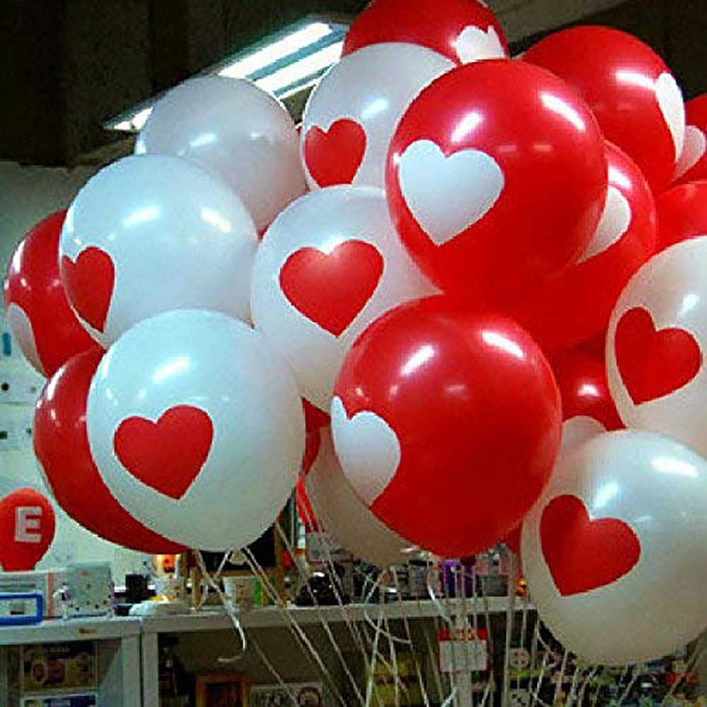 30 Pack 12 Inch White Heart Latex Balloons for Romantic Surprise, Proposal, Engagement & Wedding Decorations - Perfect for Anniversary Celebrations, Valentine's Day & Birthday Parties