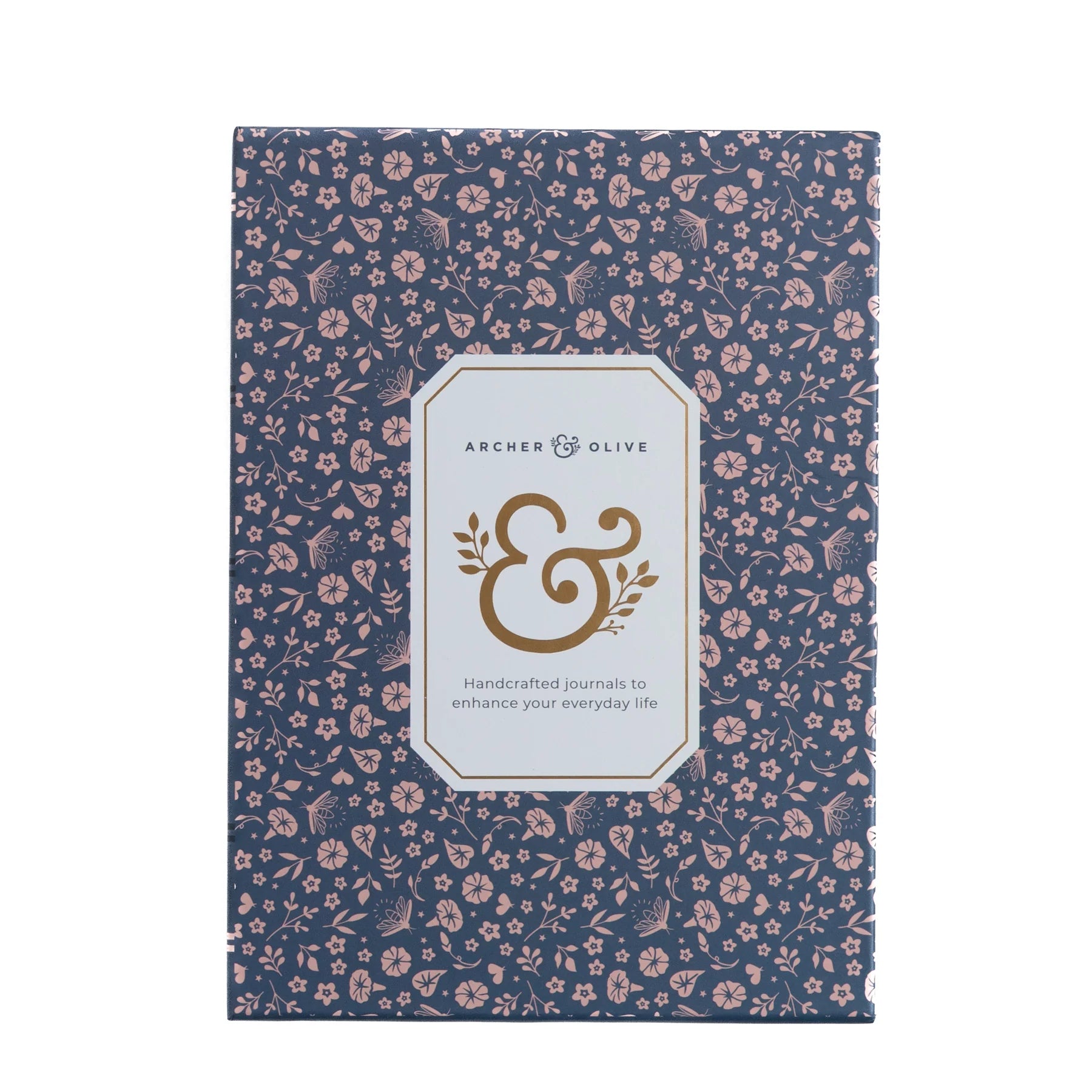 Archer and Olive A5 Midnight Floral Dot Grid Notebook - Premium Bullet Journal for Planning, Sketching & Note Taking - Perfect for Students, Artists & Office Use