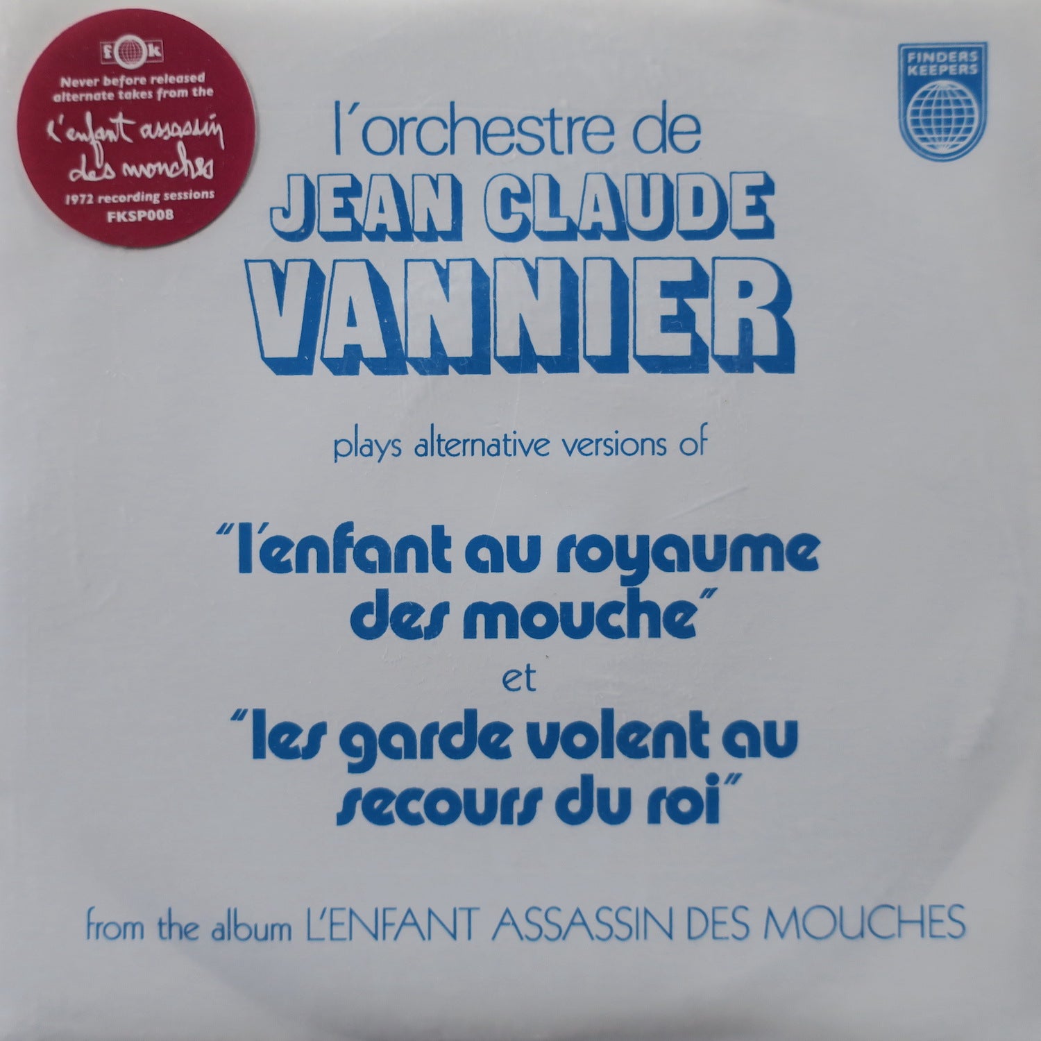 JEAN CLAUDE VANNIER 'L'Enfant Assassin Des Mouches Alternate Takes' 7-Inch Vinyl Record - Limited Edition French Psychedelic Soundtrack for Collectors & Music Enthusiasts - Perfect for Vinyl Collections & Retro Music Listening Sessions