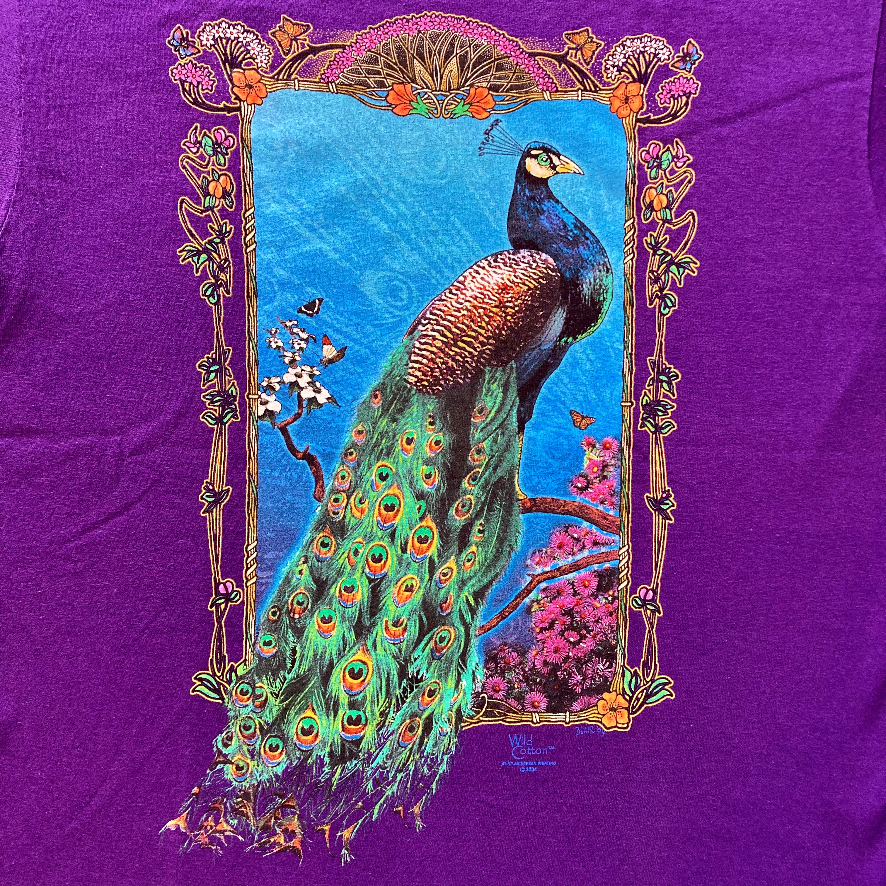 Stylish Peacock Print T-Shirt for Men & Women - Comfortable Cotton Tee for Casual Wear, Outings & Festivals