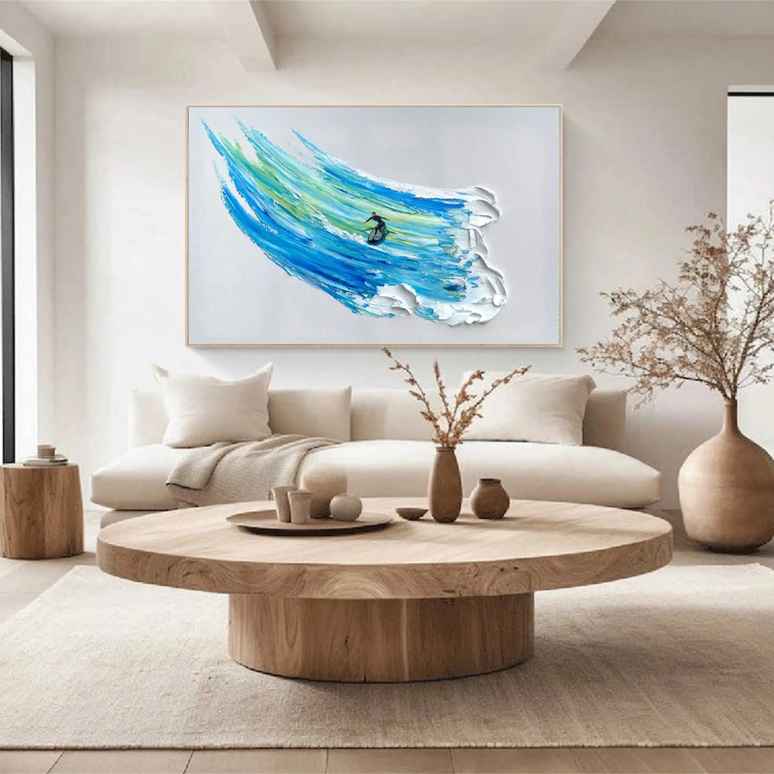 Ocean and Sky Painting #OS126 - Stunning Coastal Wall Art for Living Room, Bedroom & Office Decor