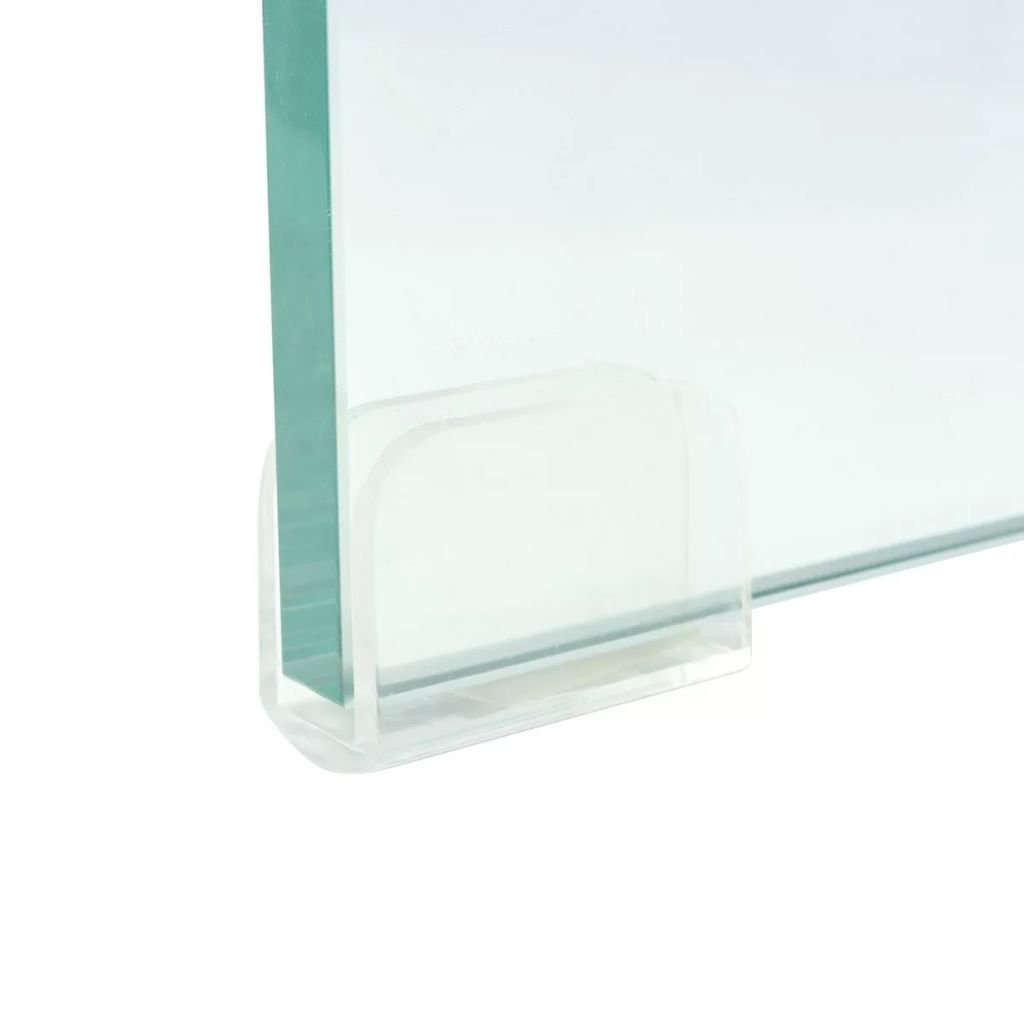 Premium Clear Glass Monitor Stand Riser - 39.4