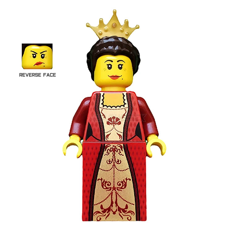 LEGO Minifigure Queen with Dark Brown Hair - Kingdoms & Castle Series (2012) | Perfect for LEGO Collectors, Medieval Displays & DIY Castle Scenes