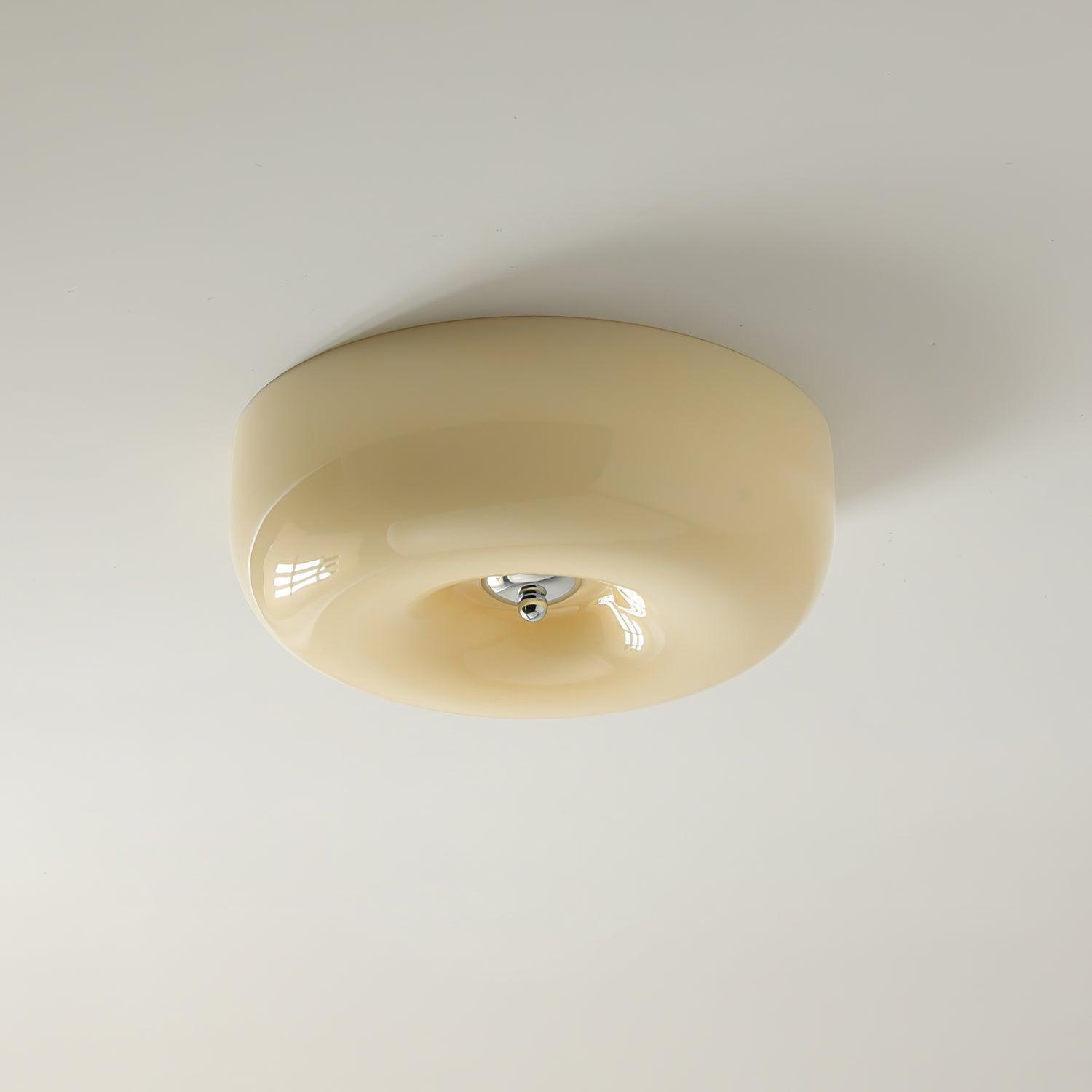 Cream Pudding Ceiling Light Fixture - Modern Soft Glow Bedroom Lighting for Cozy Home Decor & Relaxing Ambiance