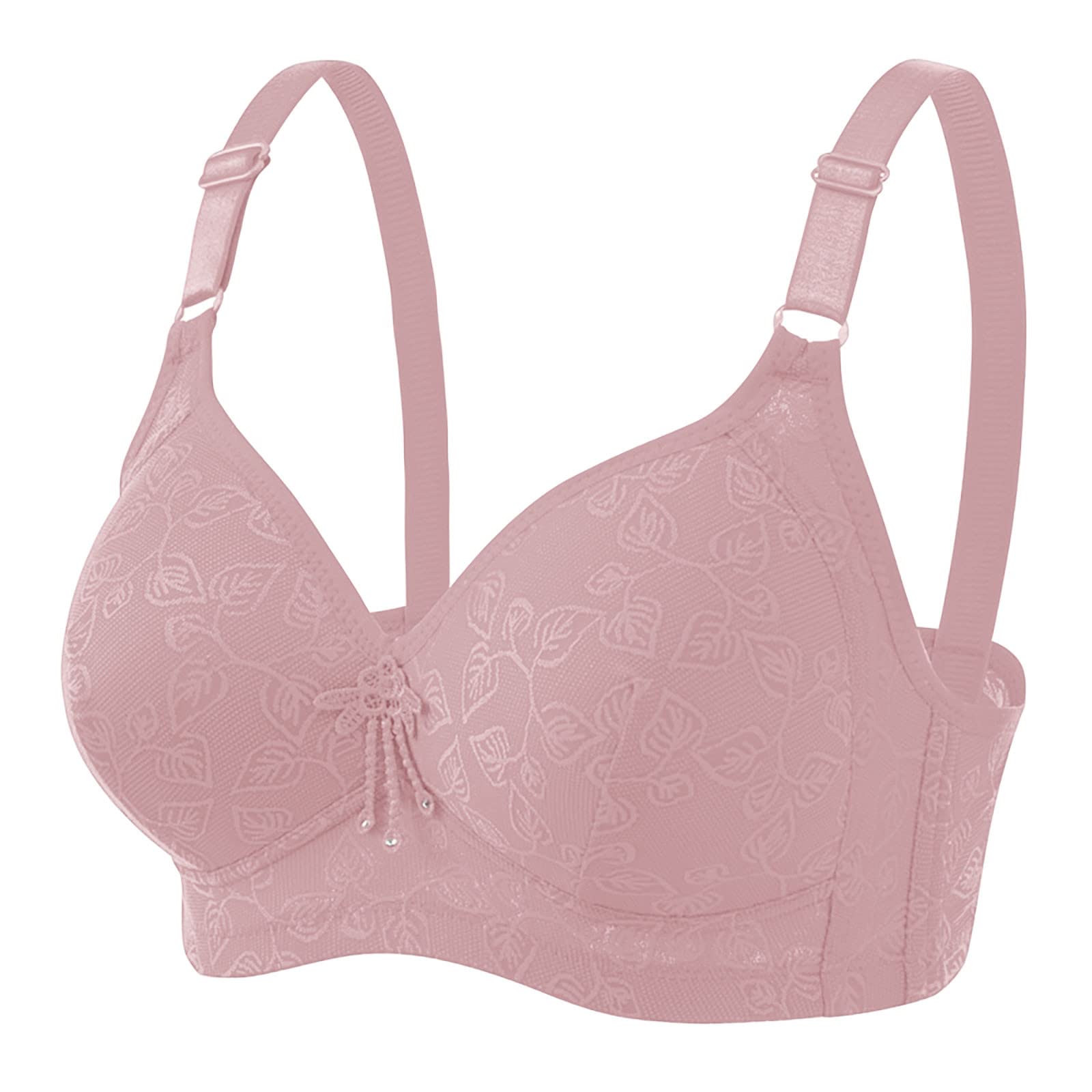 Wirefree Push Up Bra for Women - Low Impact Support, Adjustable Shapewear with Full Back Coverage & Back Buckles - Perfect for Yoga, Gym & Everyday Comfort