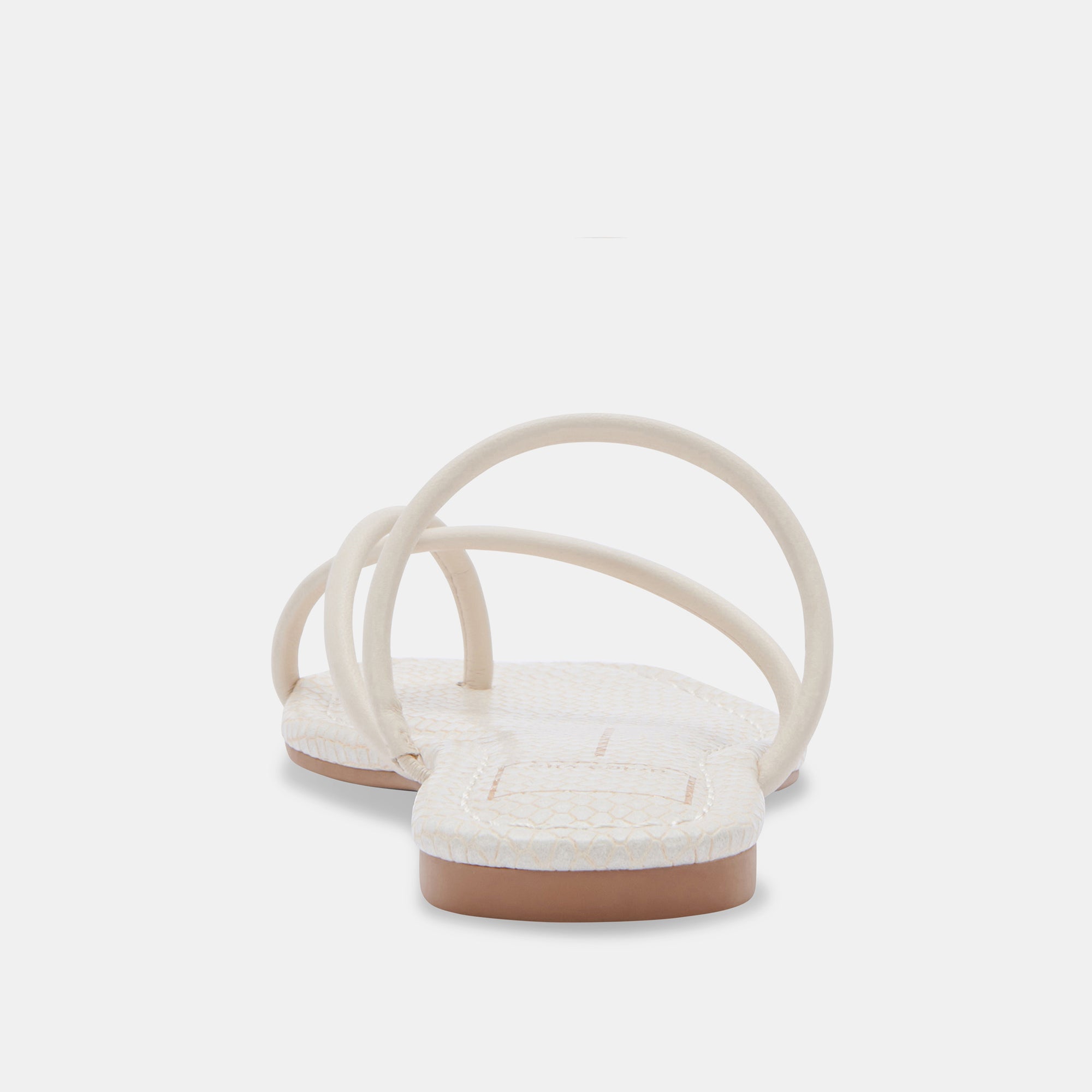 LEANNA Women's Comfortable Sandals - Soft Cream Leather Straps for Casual Wear | Perfect for Beach, Vacation & Summer Outfits