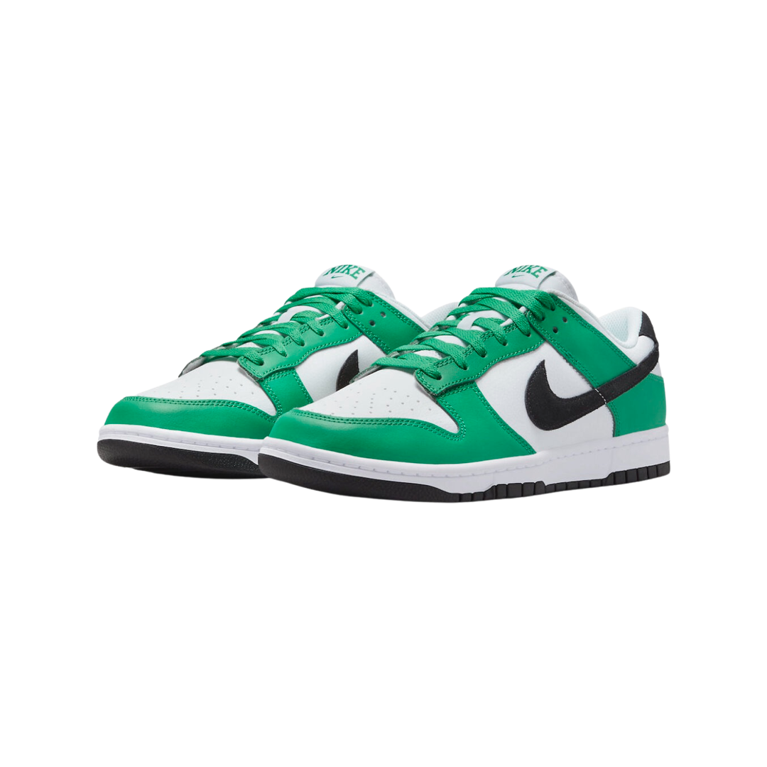 Nike Dunk Low Men's Shoes - White, Green & Black | Basketball Sneakers for Casual Wear & Street Style