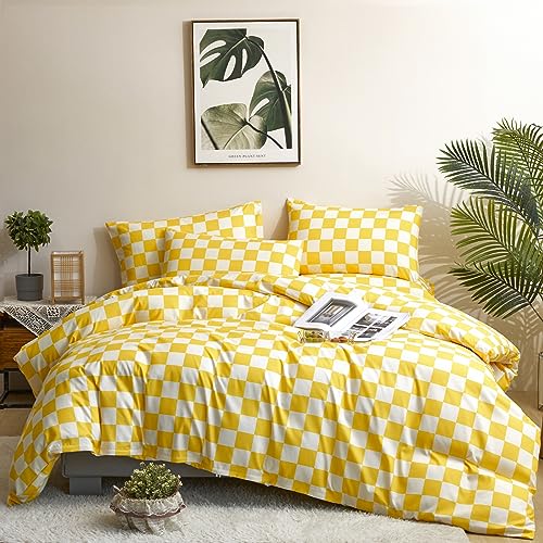 1-white Yellow Plaid