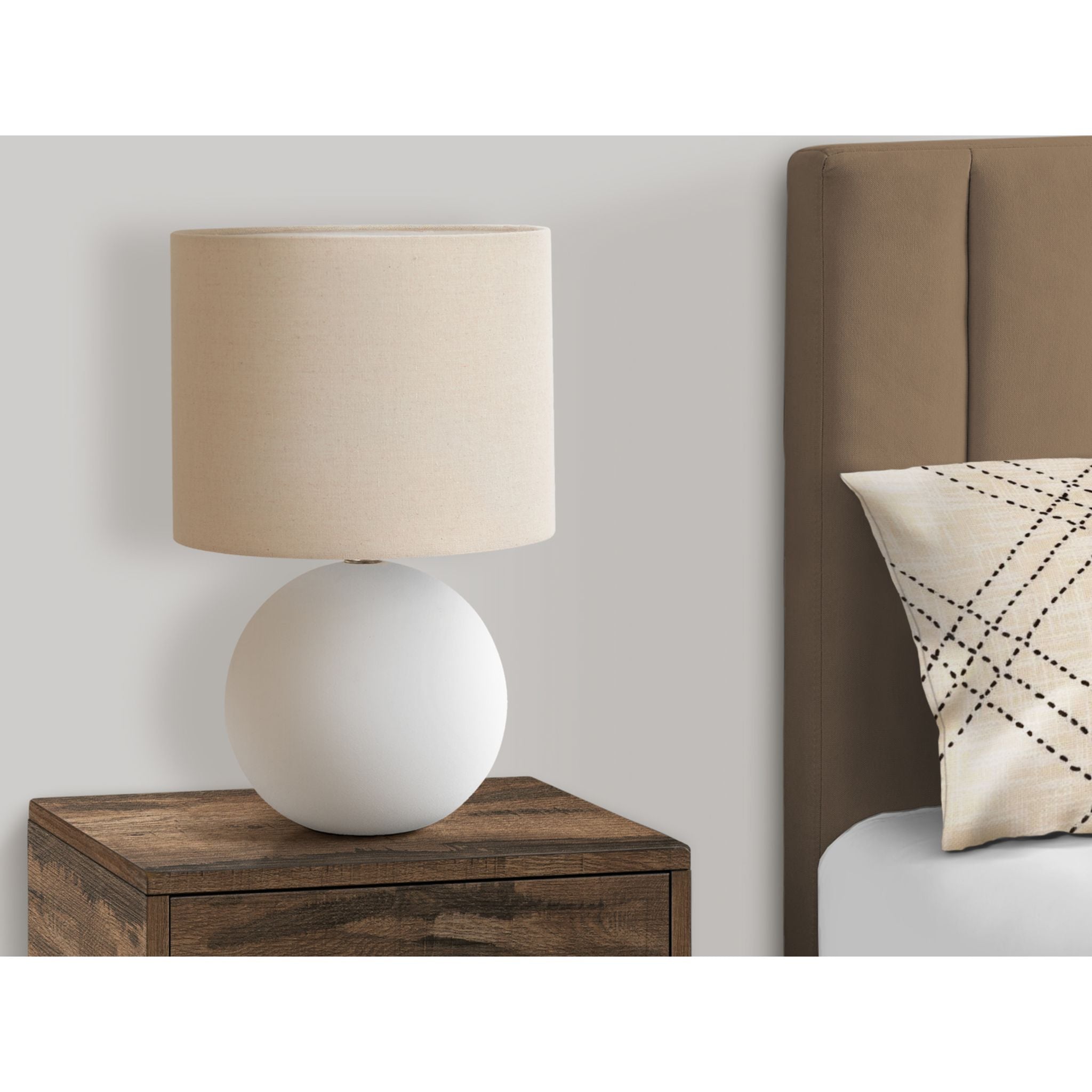 Alohi Modern Table Lamp - 15.75 Inch Height, LED Bedside Light with USB Port, Adjustable Brightness for Living Room, Bedroom & Office Decor - Perfect Nightstand Lamp for Reading and Relaxation
