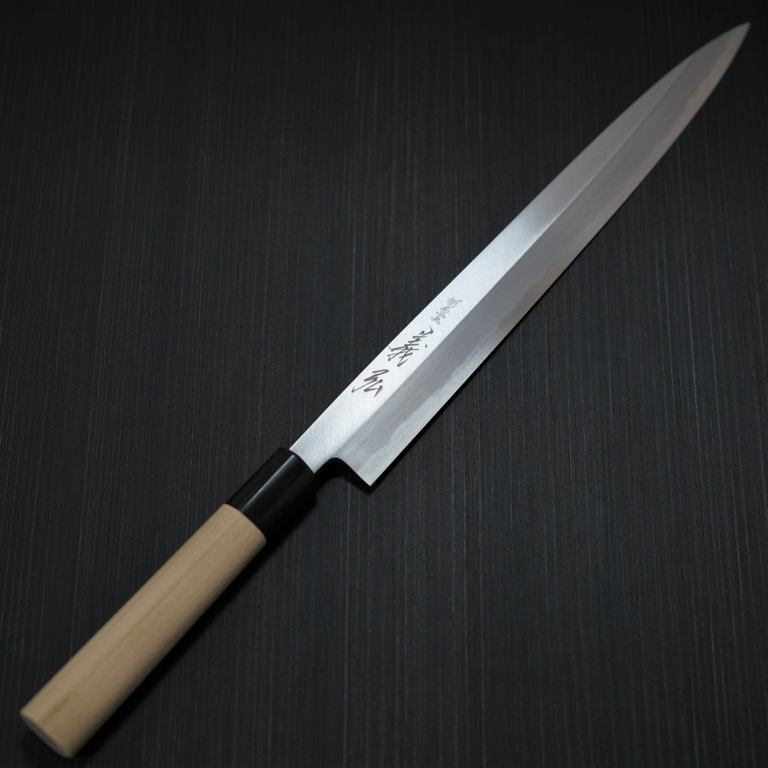 Premium Yoshihiro Jyosaku 300mm Yanagiba Knife - Shirogami Steel #2 Japanese Sashimi Slicer - Perfect for Sushi Chefs & Home Cooking Enthusiasts