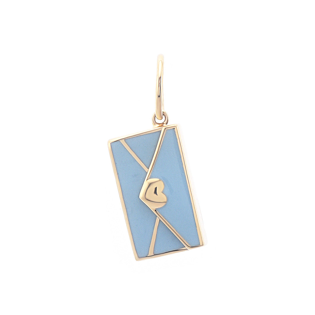 Baby Blue Love Letter Charm - Elegant Jewelry for Romantic Gifts, Anniversaries & Special Occasions