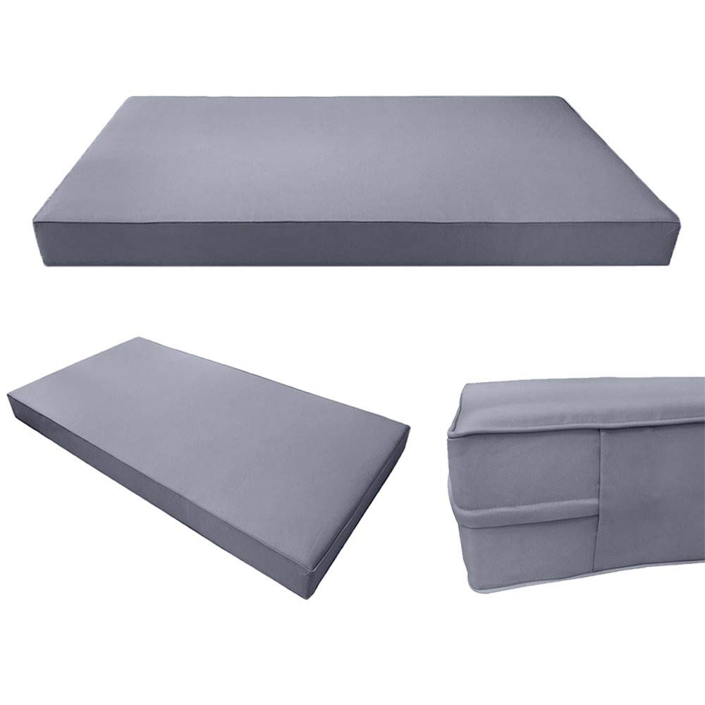 Prolinemax Outdoor Style 1 Twin-XL Piped Trim Daybed Mattress Cover with Bolster Pillow - Fitted Sheet AD001 | Perfect for Patio Furniture, Sunroom Decor & Guest Bedding