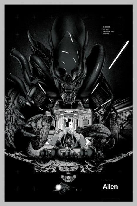 Alien Martin Ansin Poster - Limited Edition Sci-Fi Art Print for Home, Office & Movie Room Decor