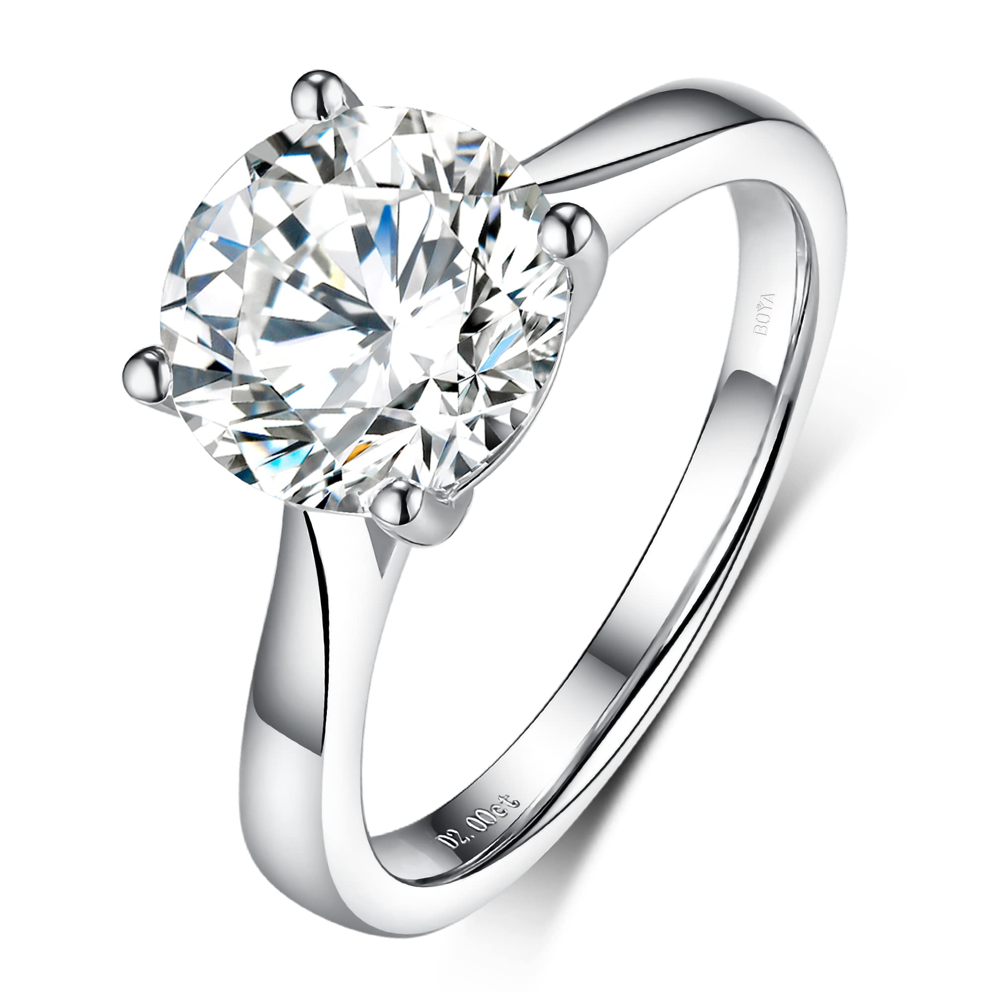 18K Platinum Moissanite Diamond Engagement Rings for Women | D Color VVS1 Clarity Promise & Wedding Bands | Handmade Anniversary Jewelry Gift | Perfect for Proposals, Weddings & Romantic Occasions