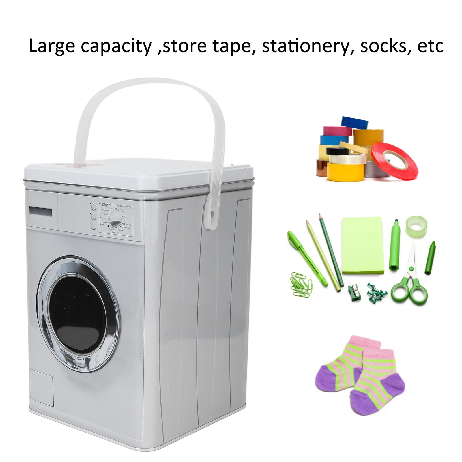 Laundry Detergent Storage Box - Washing Powder Container with Handle | Multi-Purpose Organizer for Detergents, Stationery & Socks | Perfect for Laundry Room, Bathroom & Closet Organization