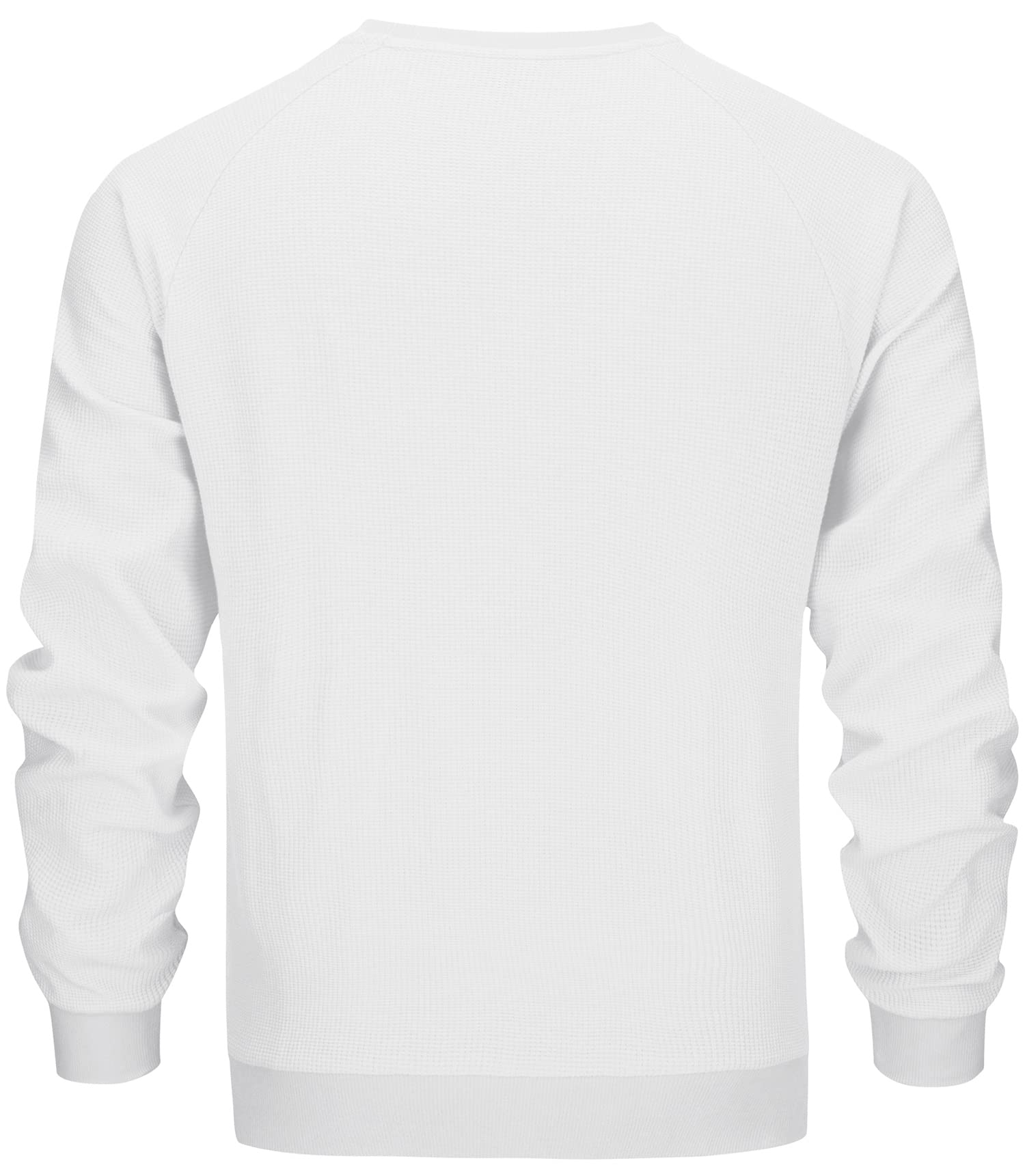 TACVASEN Men's Waffle Knit Crewneck Sweatshirt - Lightweight Long Sleeve Pullover for Casual Wear | Perfect for Outdoor Activities, Lounge & Everyday Comfort
