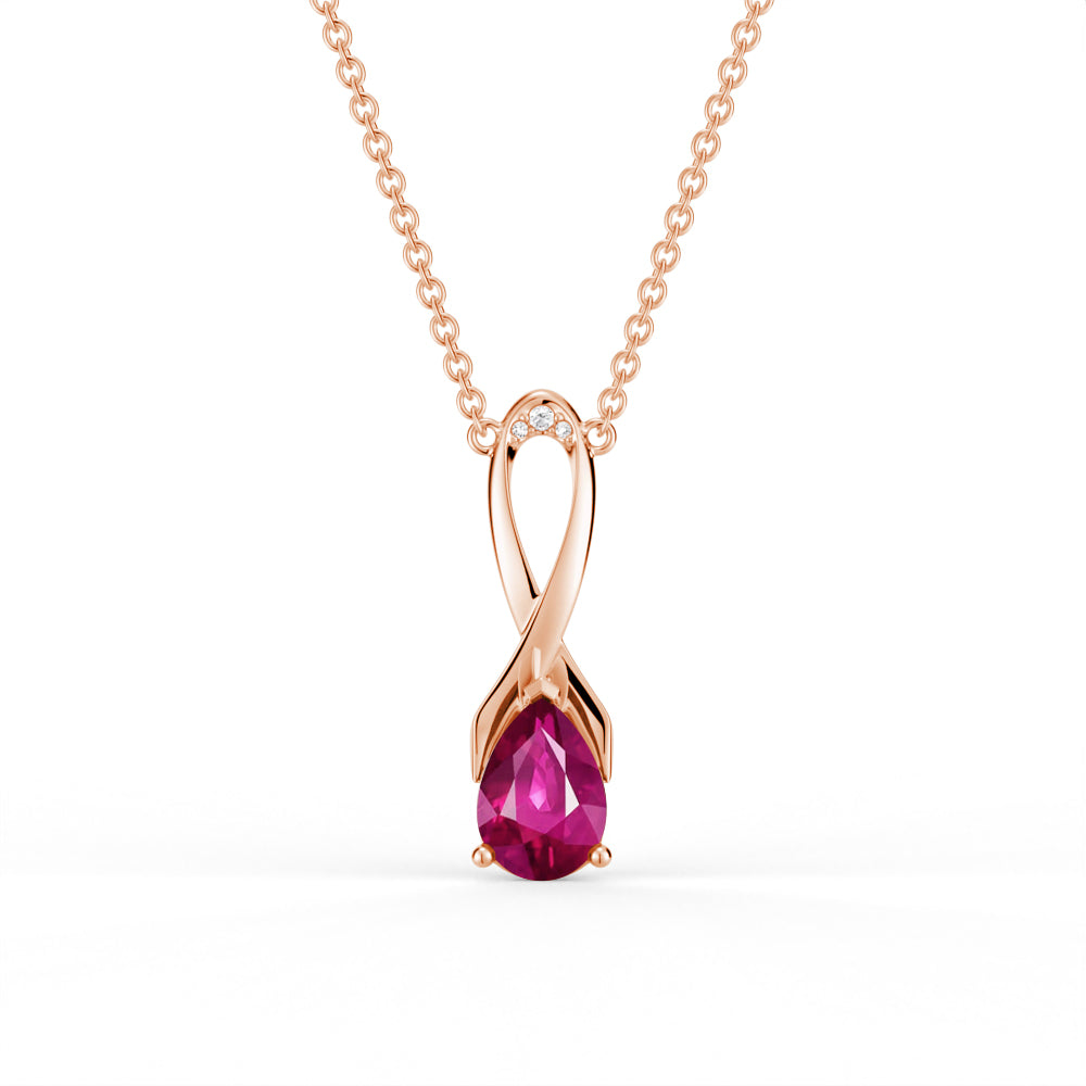 Pink Sapphire Necklace and Earrings Set - Elegant Jewelry Gift for Women, Durable Sterling Silver, Perfect for Valentine's Day, Anniversary, Birthday & Special Occasions