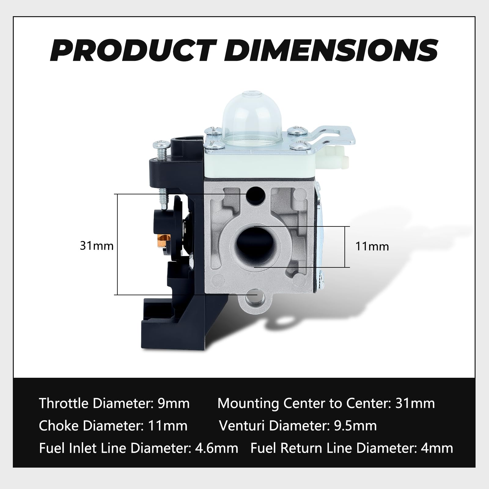 Dalom SRM 225 Carburetor Replacement for Echo SRM225 GT225 PAS225 Trimmer Weedeater - Compatible with GT225i GT225L PE225 PPF225 SHC225 SRM225U Models - Replaces RB-K93 A021001690 - Perfect for Lawn Maintenance & Landscaping