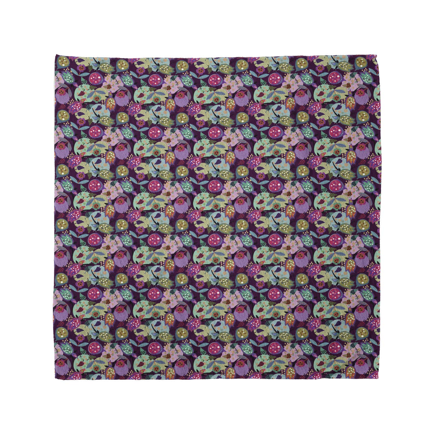 Ambesonne Floral Bandana Scarf - Stylish Graphic Plants Polka Dots Design, Unisex Head Wrap & Neck Tie for Men Women - Perfect for Outdoor Activities, Music Festivals, and Casual Fashion Accessories