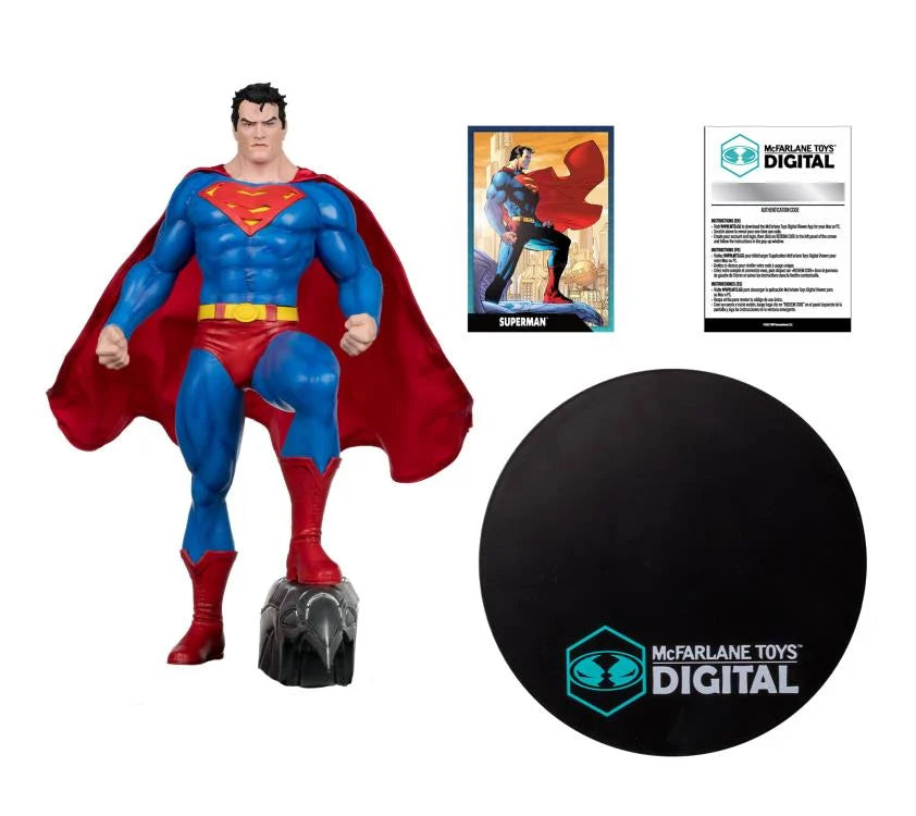 DC Comics Jim Lee Superman 1/6 Scale Collectible Statue with Digital Code - Perfect for Superhero Fans, Home Decor & Comic Book Collections