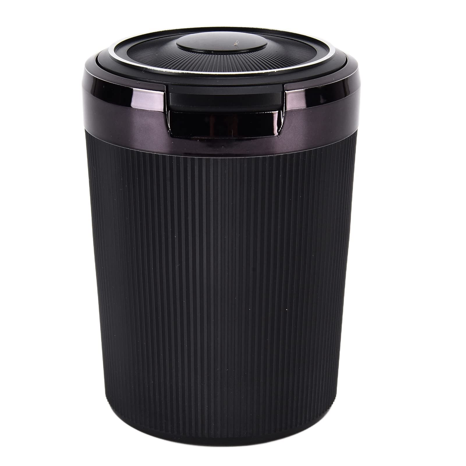 TeamSky Portable LED Car Ashtray with Lid - Smokeless Car Cigarette Ashtray for Car, Home & Office Use - Leakproof & Odor Control (Black) | Perfect for Road Trips, Commuting & Indoor Smoking Areas