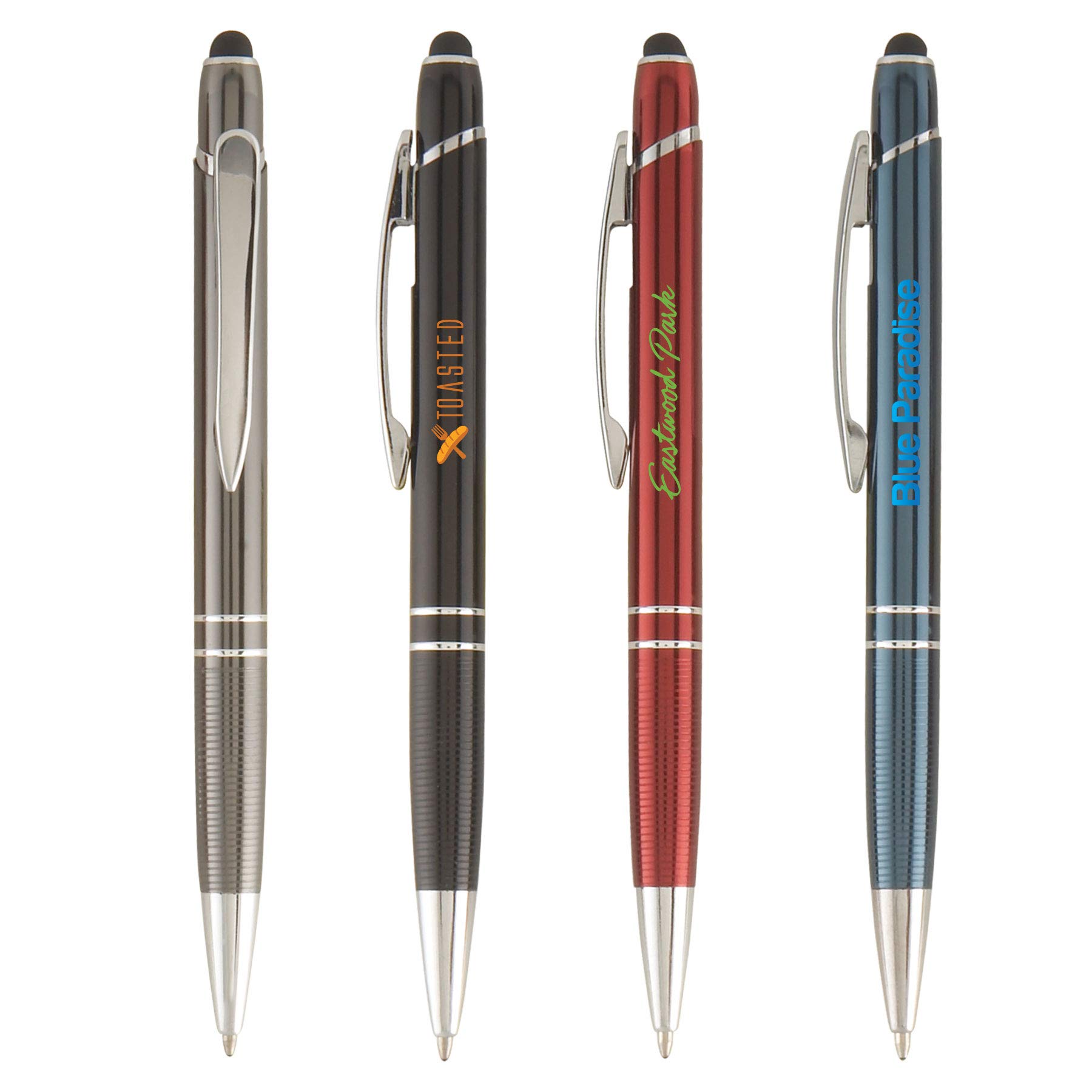 Custom Printed Metal Pens - Full Color Sonic ColorJet Personalized Promotional Pens - Bulk 100pcs $2 Each - Free Shipping & No Setup Fee - Perfect for Corporate Gifts, Trade Shows & Branding Events
