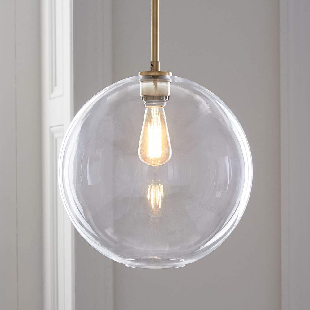 Modern Chandelier Pendant Lights - Silver & Gold Glass Ceiling Hanging Lights for Dining Room, Restaurant, Living Room & Bedroom Decor