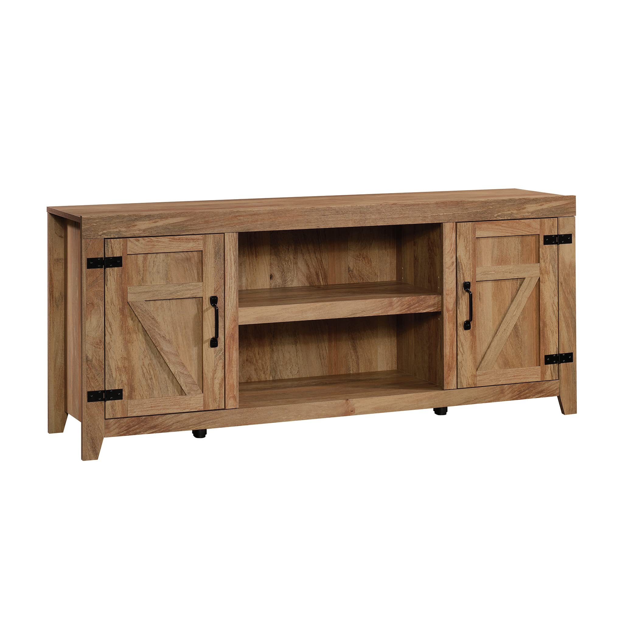 Sauder Entertainment Credenza TV Stand with Storage - Sindoori Mango Finish for Living Room, Bedroom & Home Theater