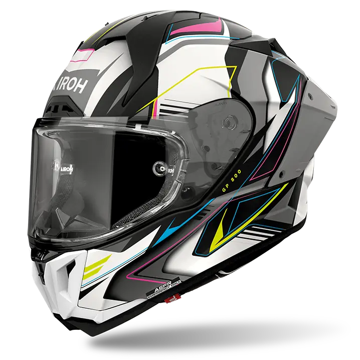 Airoh GP 800 Must Matt Multicolor Motorcycle Helmet - Lightweight DOT Certified Full Face Helmet for Street & Racing Bikes - Perfect for Commuting, Touring & Track Days