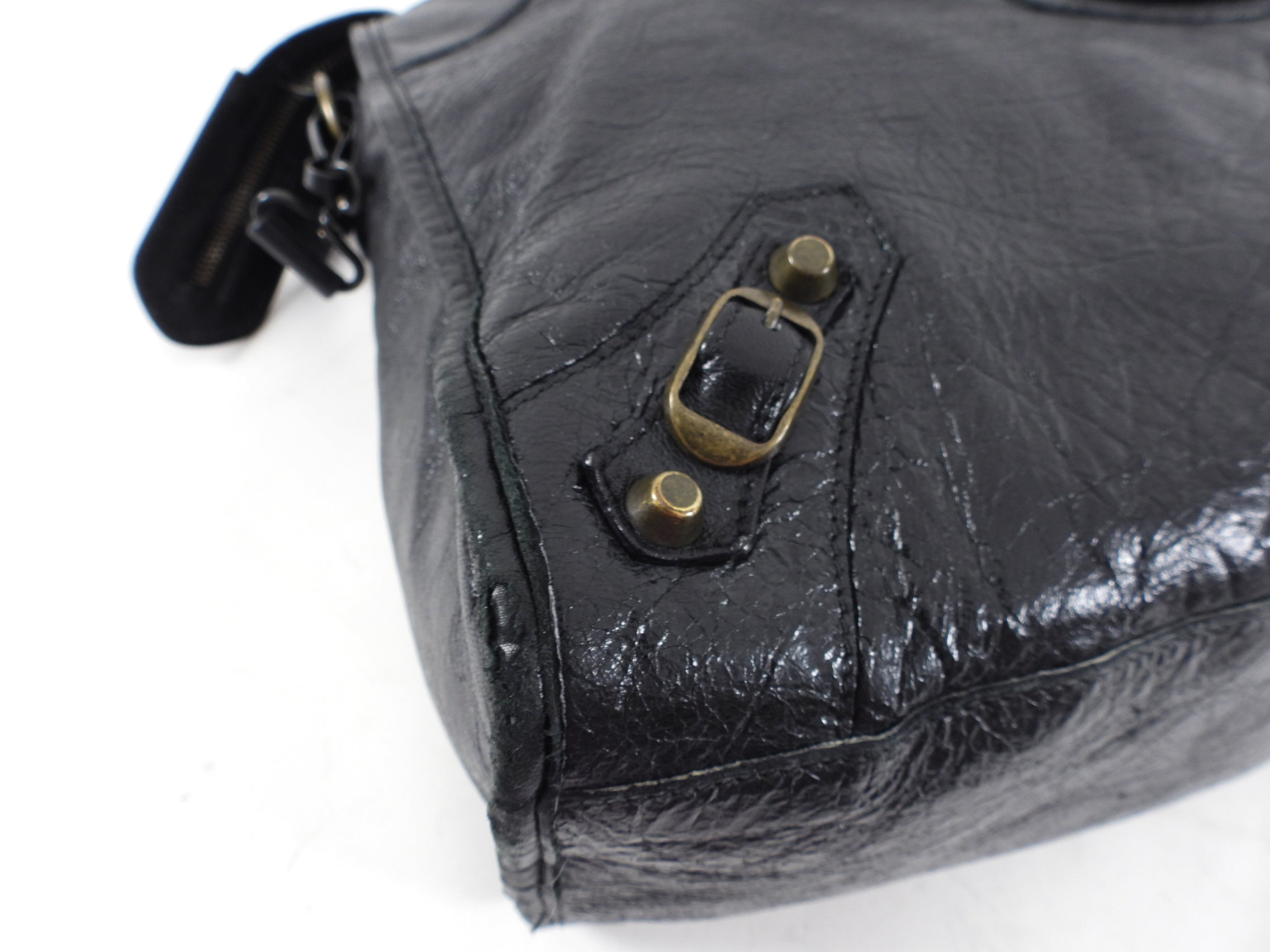Balenciaga Black Lambskin Leather City Bag - Luxury Handbag for Women, Designer Crossbody Purse with Shoulder Strap - Perfect for Work, Travel & Evening Events