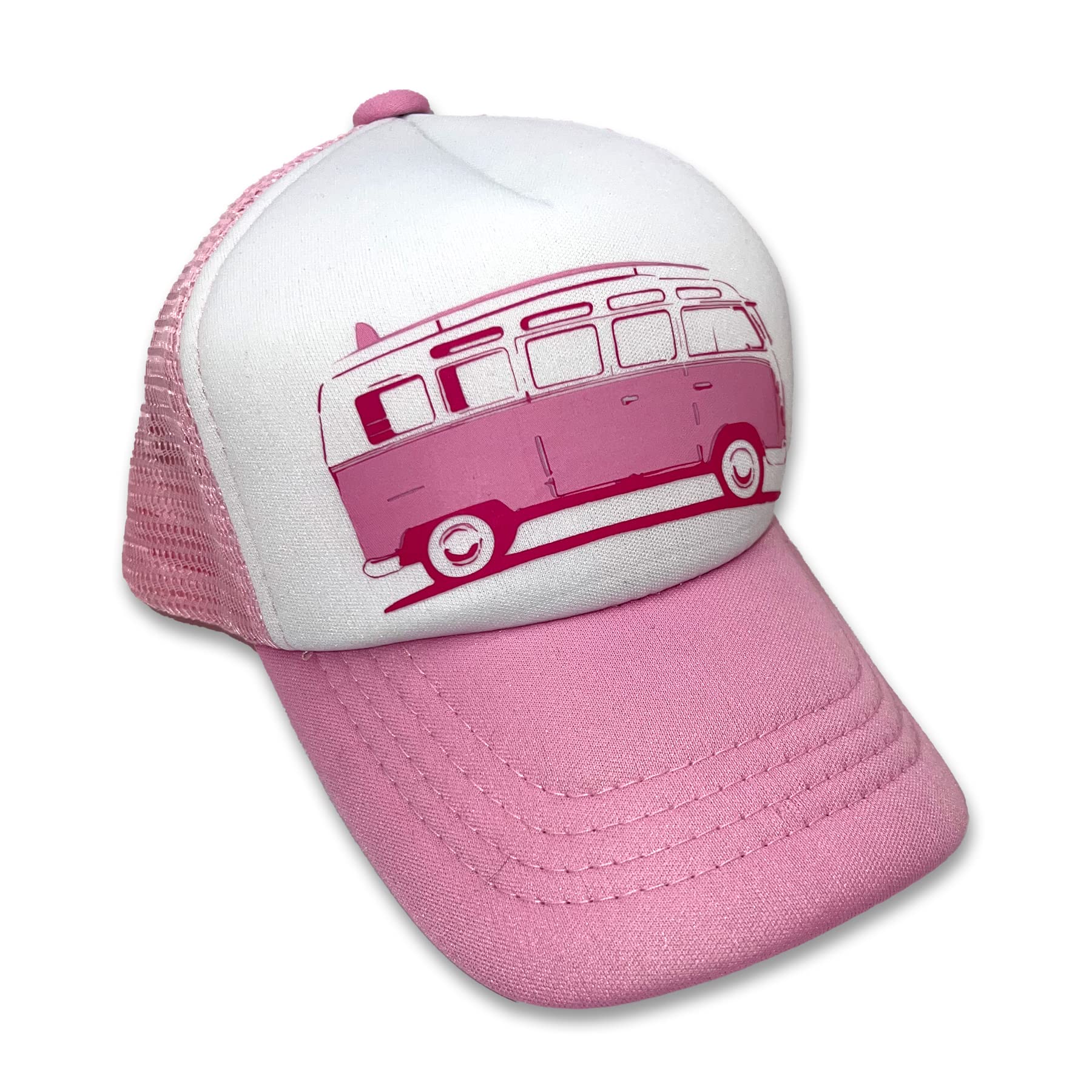 Sol Baby Surf Trucker Hat - Adjustable Pink Snapback for Beach & Summer