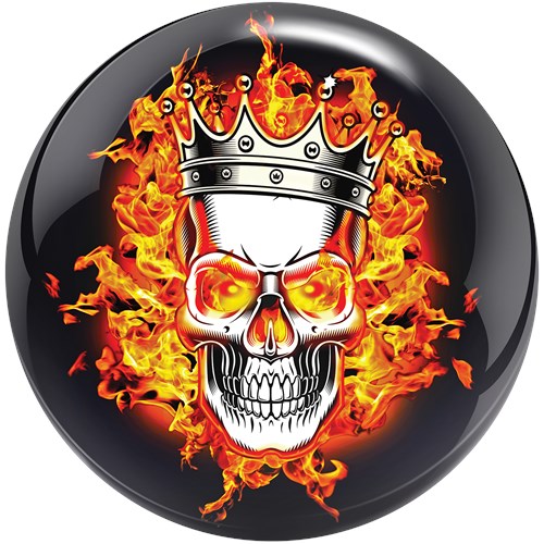 Brunswick Flaming Skull Viz-A-Ball Bowling Ball - High Performance Reactive Resin for Strikes & Spares - Perfect for League Play & Casual Bowling