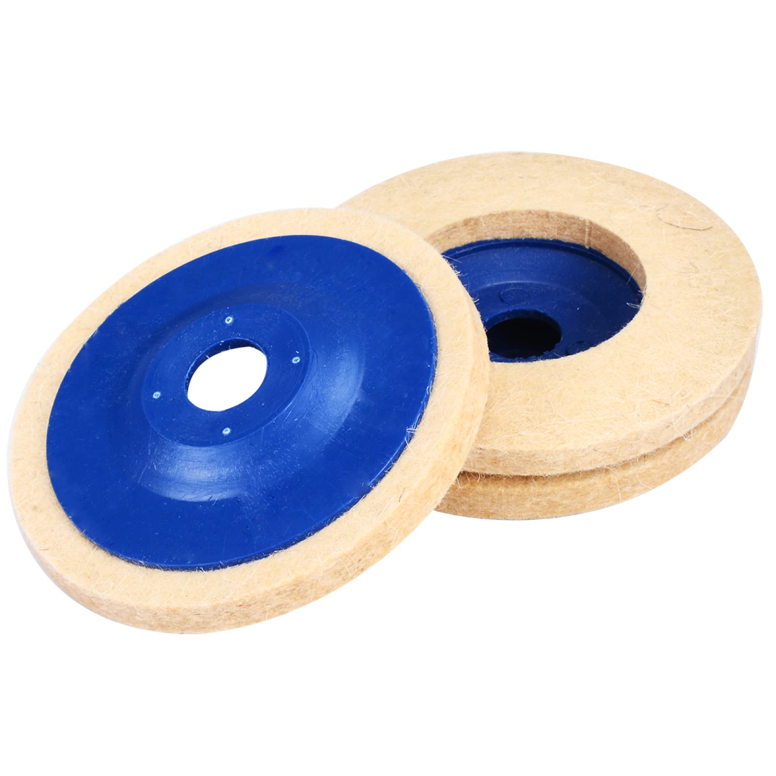 3-Pack 4-Inch Wool Polishing Wheels - Buffing & Grinding Felt Discs for Wood, Metal & Abrasive Tools - Perfect for DIY Projects, Jewelry Making & Automotive Polishing