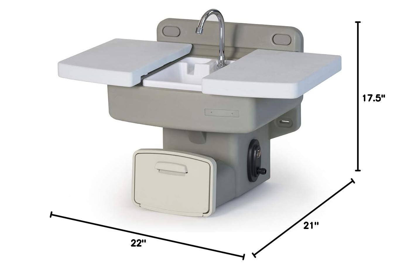 Outdoor Garden Sink with Hose Holder - Wall Mounted Stainless Steel Utility Sink for Patio, Backyard & Greenhouse - Perfect for Gardening, Washing Pets & Outdoor Cleaning