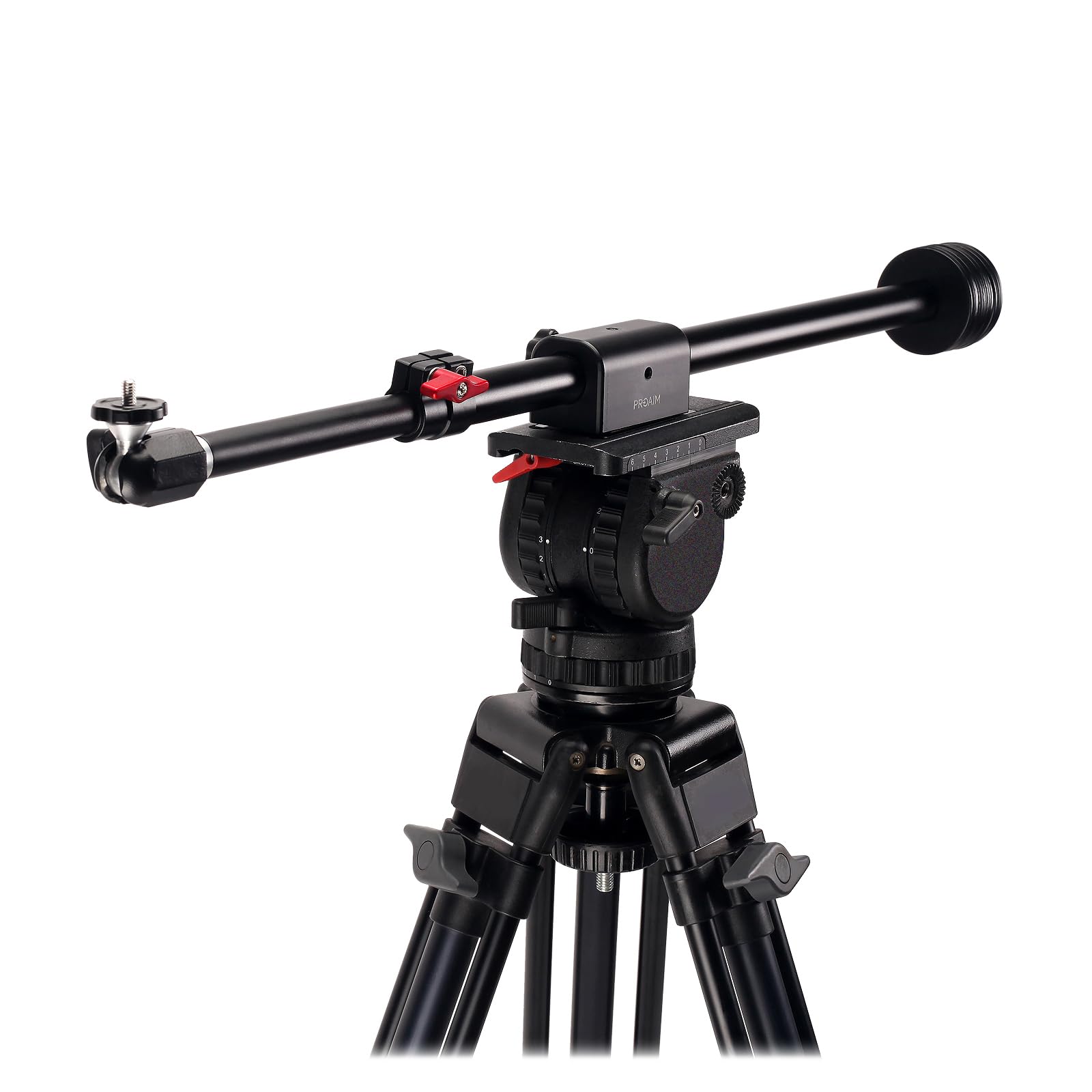 PROAIM Overhead Camera Boom Pole for Photography & Videography - 23 to 40 Inch Adjustable Telescopic Arm with Ball Head & Tripod Adapter - Perfect for Tabletop Product Shots, Food Photography, and YouTube Videos (P-OHBP-01)