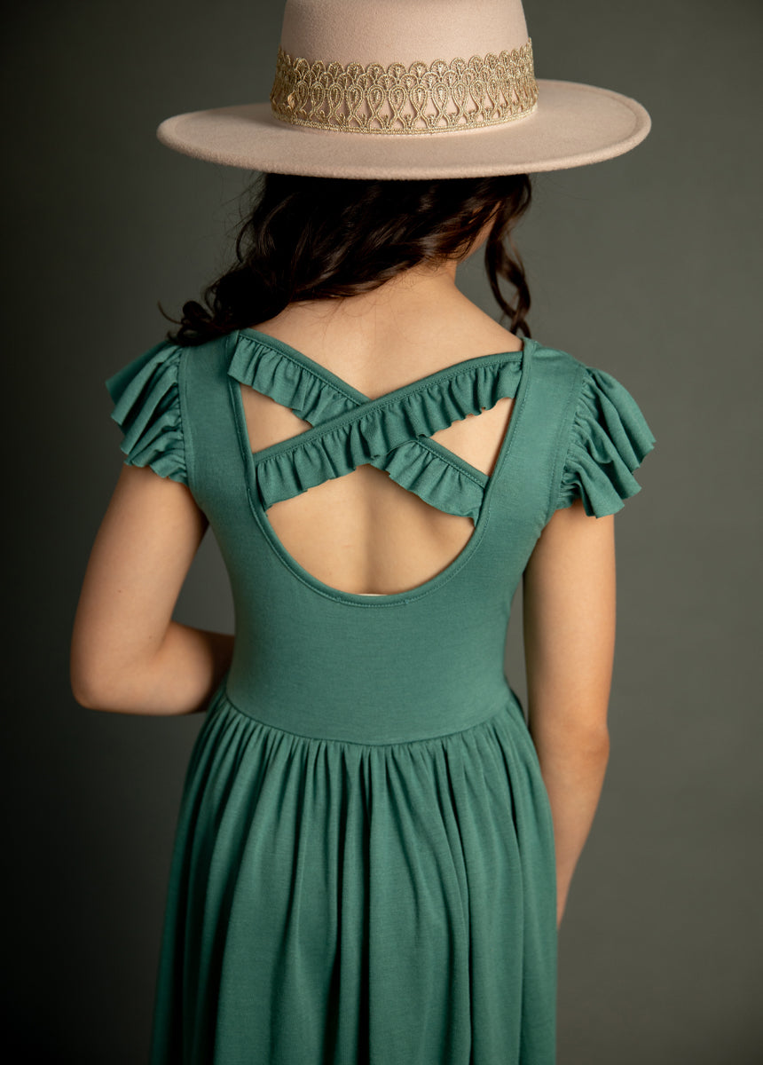 Twilla Dress in Lake Blue - Elegant Women's Casual Summer Dress for Beach, Vacation, and Outdoor Events