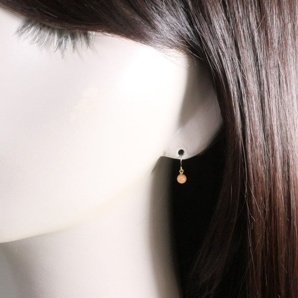 18K Yellow Gold Coral Earrings for Women - Elegant Handmade Dangle Earrings for Party, Wedding & Special Occasions