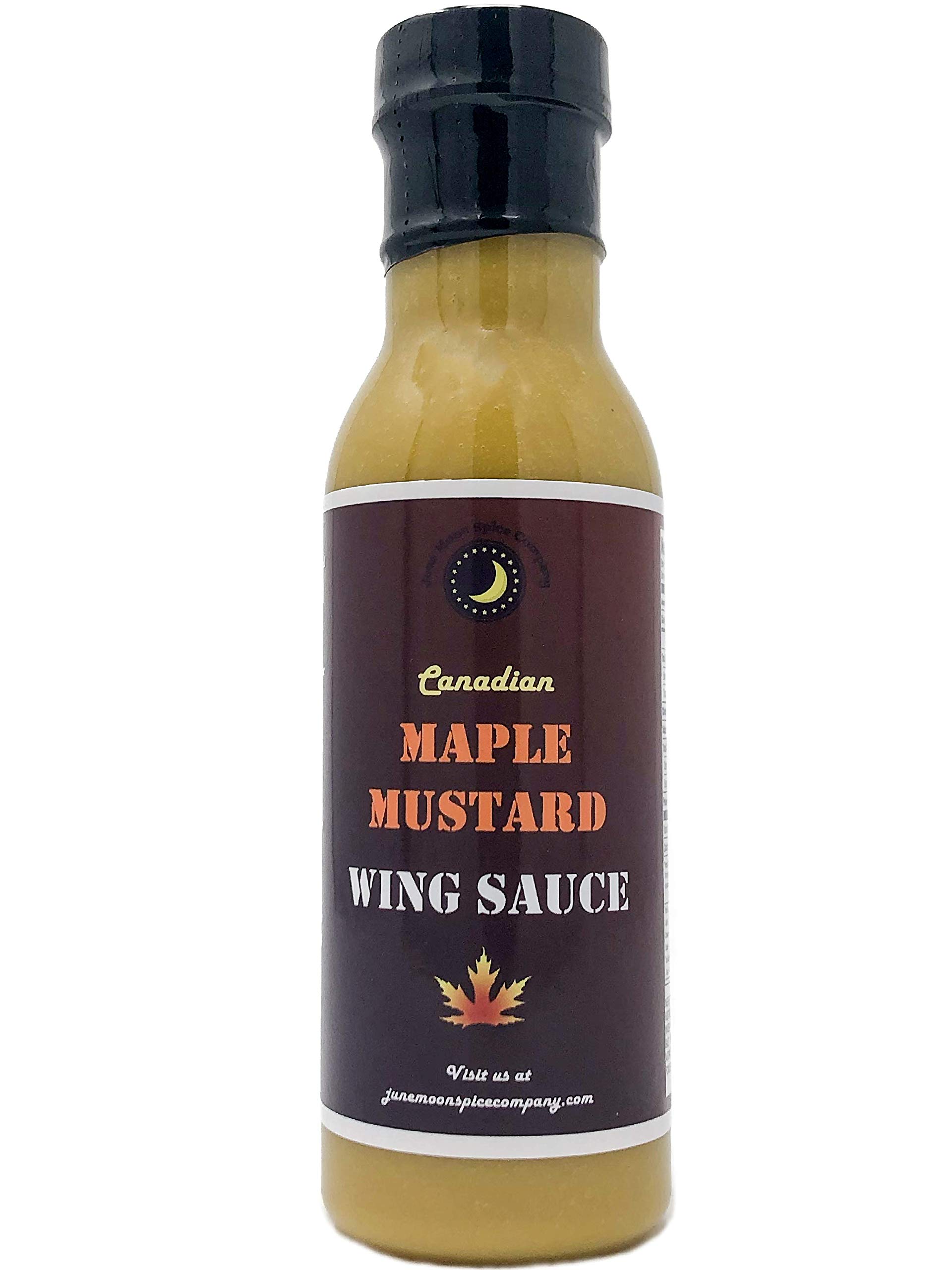 Premium Canadian Maple Mustard Sauce - Fat Free, Saturated Fat Free, Cholesterol Free - Small Batch Crafted with Farm Fresh Spices for Rich Flavor - Perfect for Sandwiches, Salads & BBQ Glazes