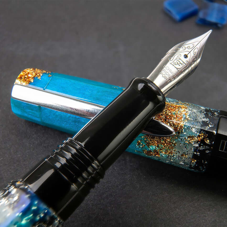 Benu Euphoria Fountain Pen - Premium Bora Bora Blue Resin Luxury Writing Instrument for Calligraphy & Signature - Perfect Gift for Writers, Professionals & Pen Collectors (Office, Journaling, Special Occasions)