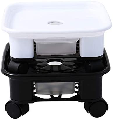 Heavy Duty Plant Pot Mover Cart with Wheels - Plastic Garden Flower Pot Trolley Dolly & Stand - Perfect for Indoor/Outdoor Plant Transportation and Decoration