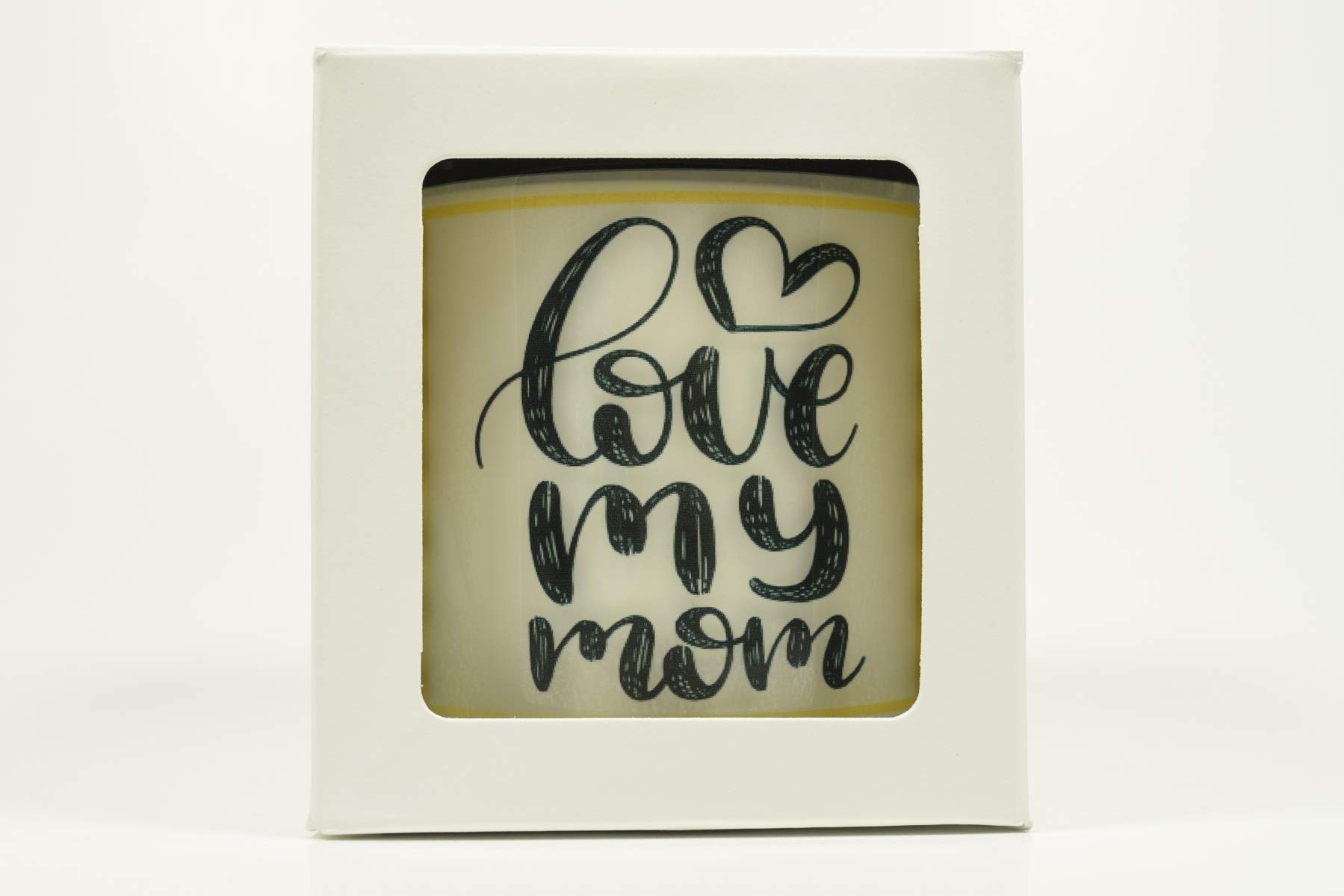 Love You Mom Soy Candle - 12oz Natural Handmade Scented Candle in Glass Jar | Thoughtful Mother's Day Gift Idea with Custom Message | Perfect for Relaxation, Home Decor & Romantic Ambiance