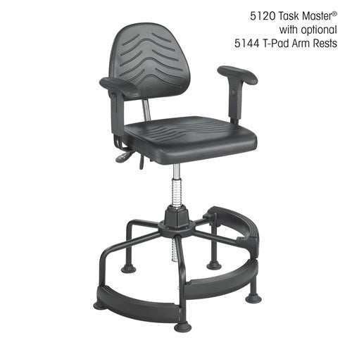 Safco 5120 Task Master Polyurethane Deluxe Industrial Chair - Heavy Duty Office Chair for Warehouse, Workshop & Factory Use