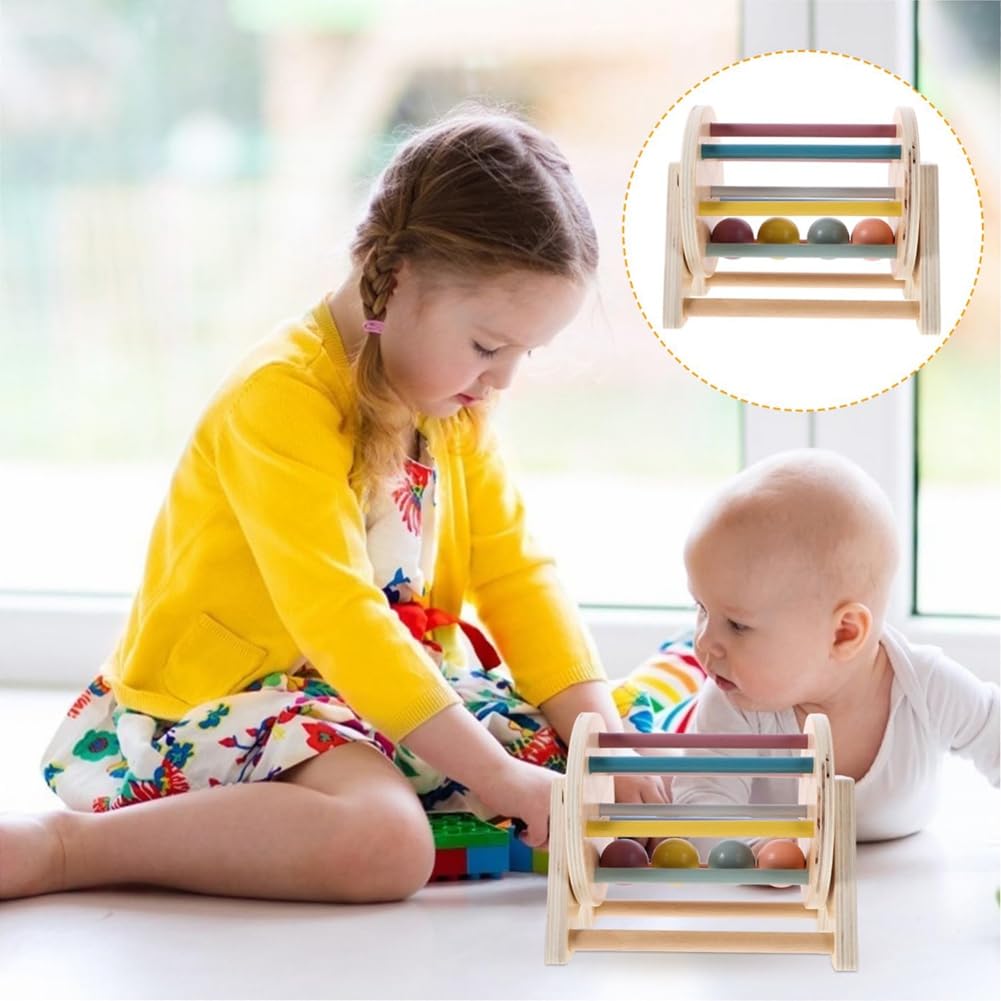Guihydur Wooden Rolling Drum Musical Toy for Toddlers - Preschool Sensory Play, Early Learning & Motor Skills Development - Perfect for Daycare, Classroom & Home Playtime