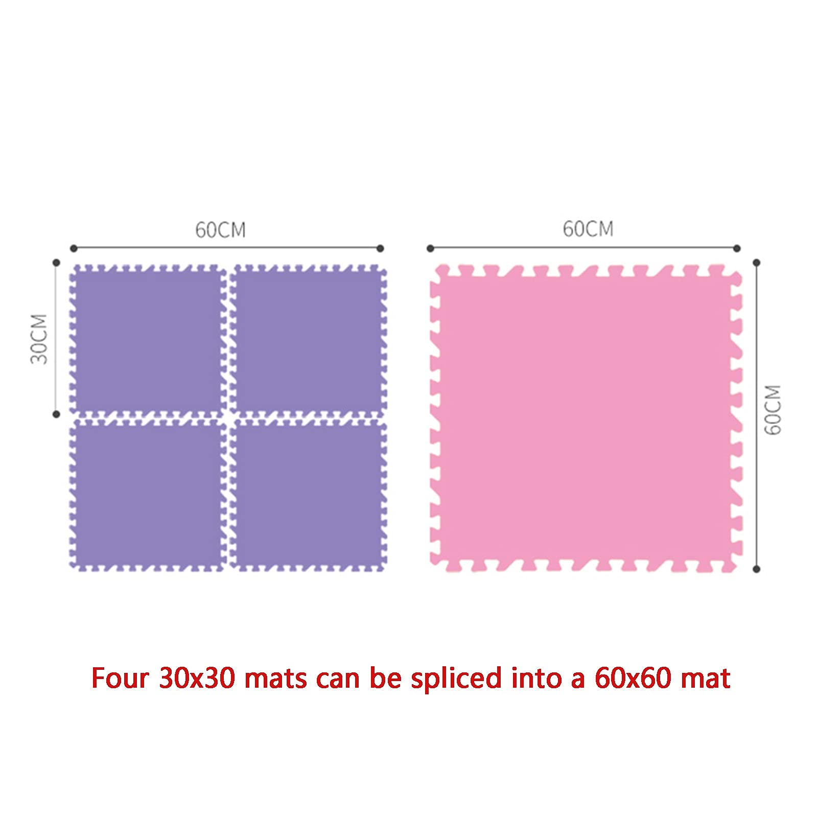 Soft Interlocking Foam Floor Mats - Washable, Non-Slip Puzzle Play Mats for Kids & Toddlers - 60x60x1.0cm (20 Tiles, Gray) - Perfect for Nursery, Playroom, Gym & Home Floor Protection