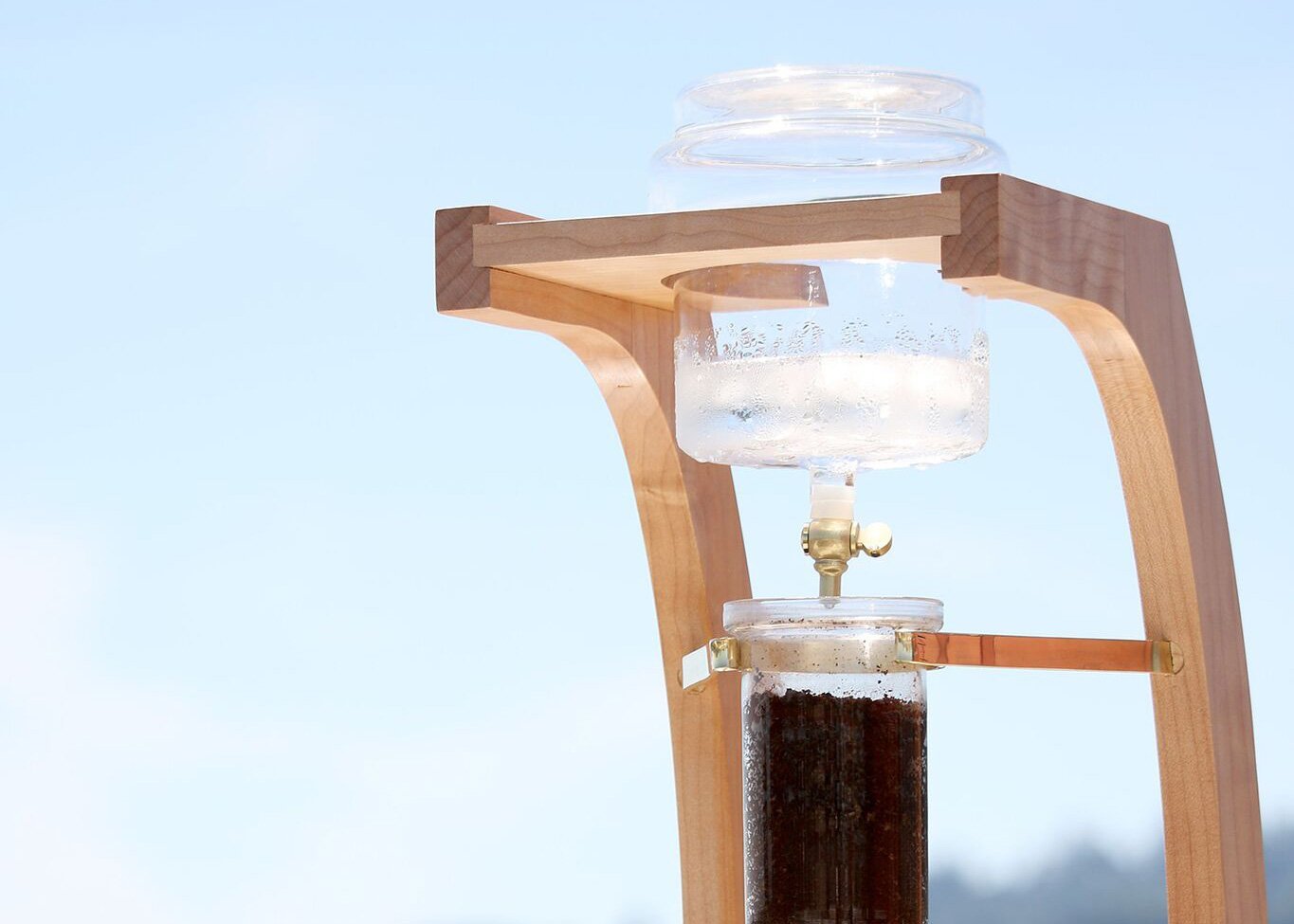 Clive Coffee Cold Brew Top Beaker - Premium Glass Coffee Maker for Iced & Cold Brew - Perfect for Home, Office, or Outdoor Use