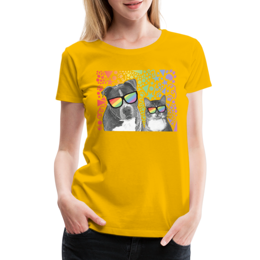 Pride Party Contoured Premium T-Shirt - LGBTQ+ Rainbow Graphic Tee for Pride Month, Gay Pride Parade & Festivals - Comfortable & Stylish Unisex Fit