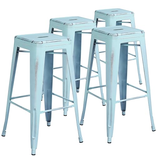Distressed Green-blue