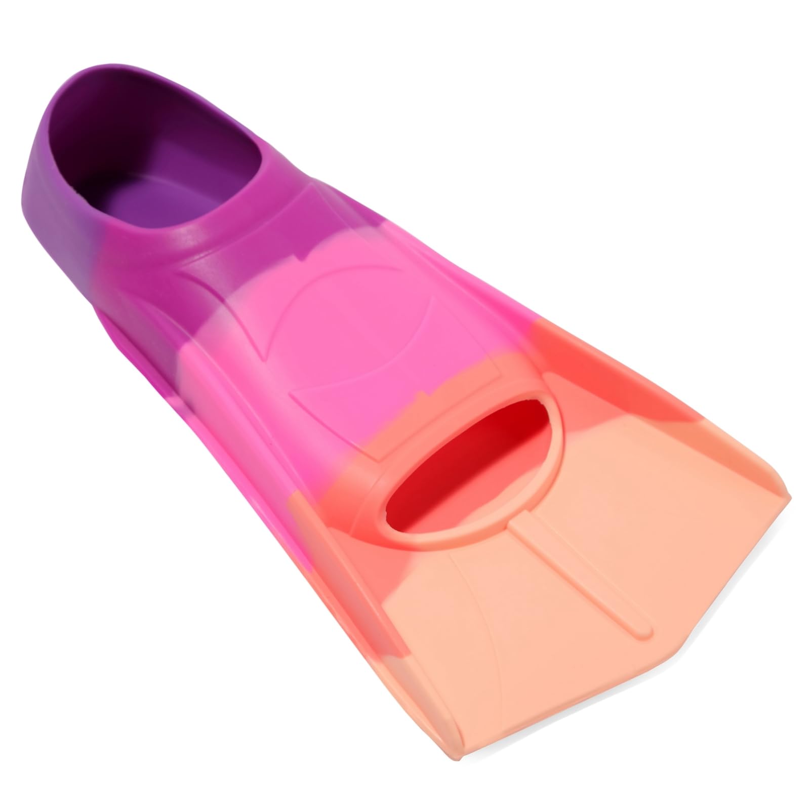 Kids Swim Fins - Lightweight Short Blade Training Flippers with Non-Slip Heel for Youth, Perfect for Pool Training and Swim Lessons
