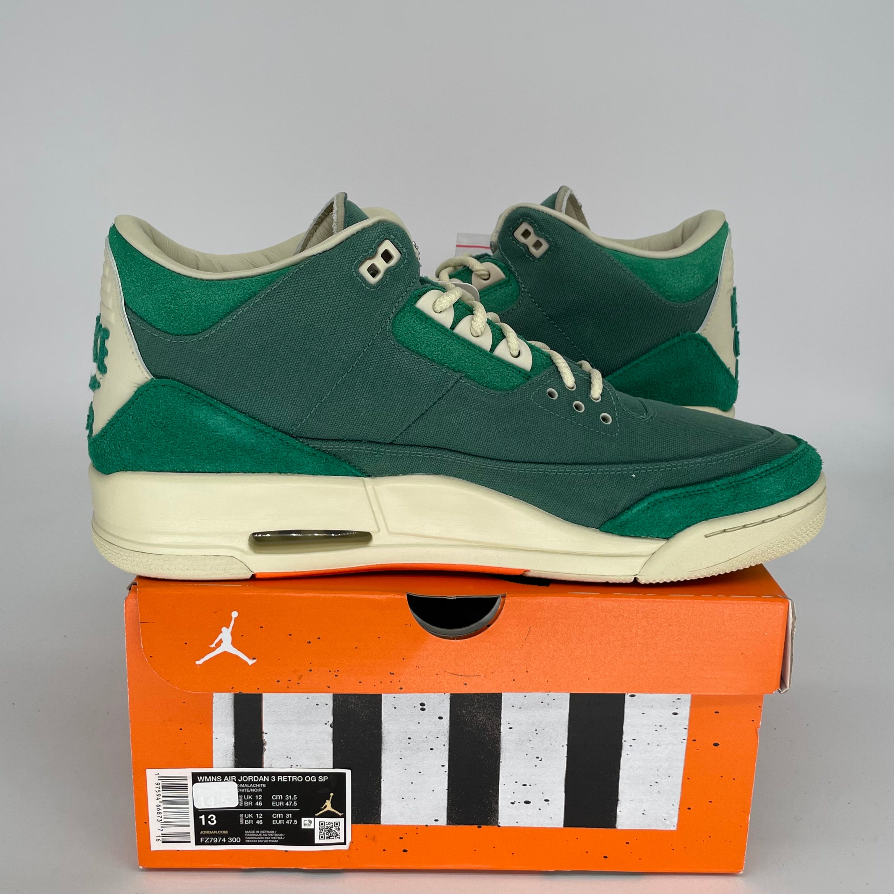 **Nike Air Jordan 3 Retro Nina Chanel Abney Bicoastal Women's Size 13/14.5W Sneakers FZ7974-300 – Stylish & Comfortable for Casual Wear, Street Fashion & Sneaker Collectors**