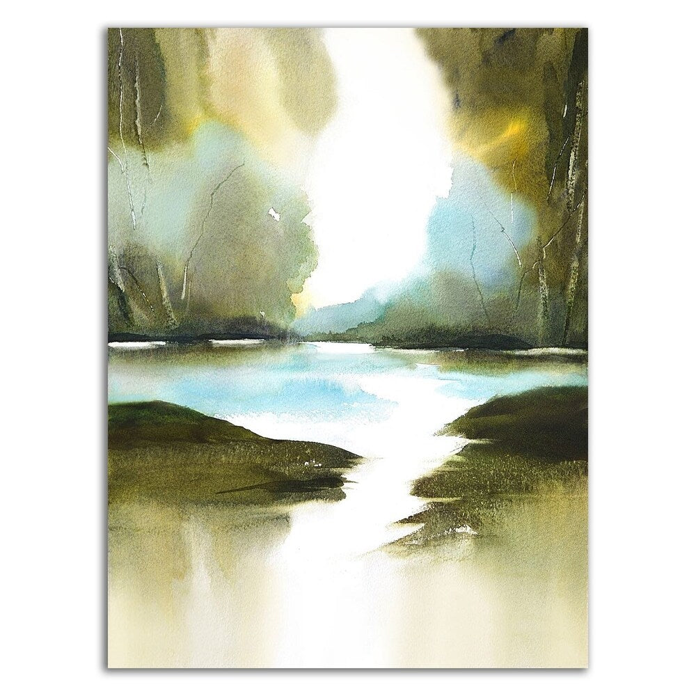 Summer's Walk by Nancy Knight - Premium Canvas Wall Art Print, Ready to Hang - Perfect for Living Room, Bedroom & Office Decor